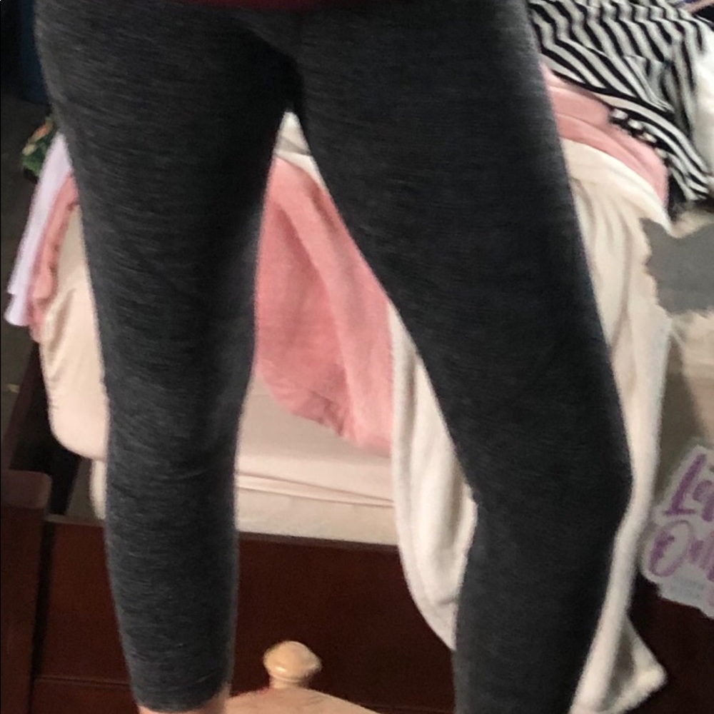 gray calvin klein lace back leggings
